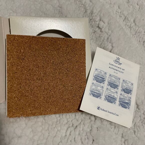 Holland America Line Blue Delft Tile‎ coasters Signature Class Ships collectible - Picture 8 of 15